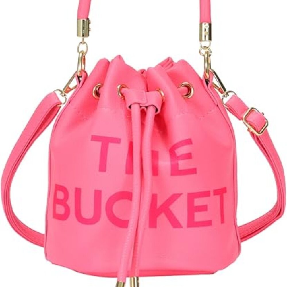 The Bucket Bag Leather Rose Red #838